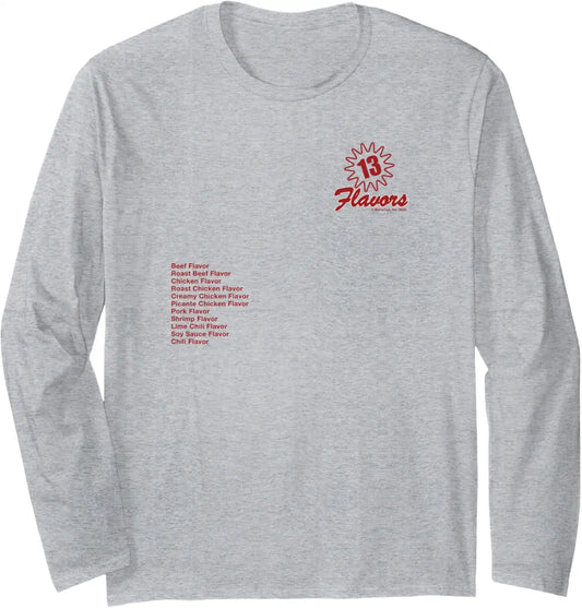 Maruchan 13 Flavors Ramen Noodle List Long Sleeve T-Shirt