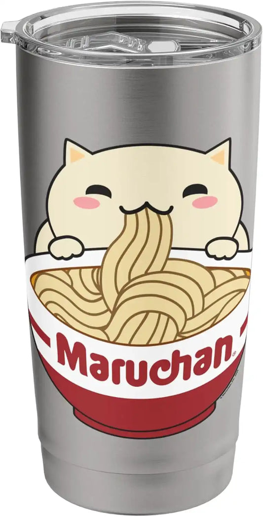 Maruchan Instant Lunch Cute Cat Ramen Bowl Logo Stainless Steel Insulated Tumbler