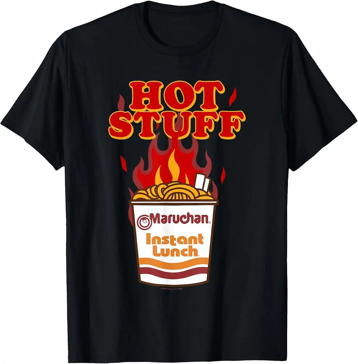 Maruchan Instant Lunch Hot Stuff Flaming Noodles Retro Shot T-Shirt