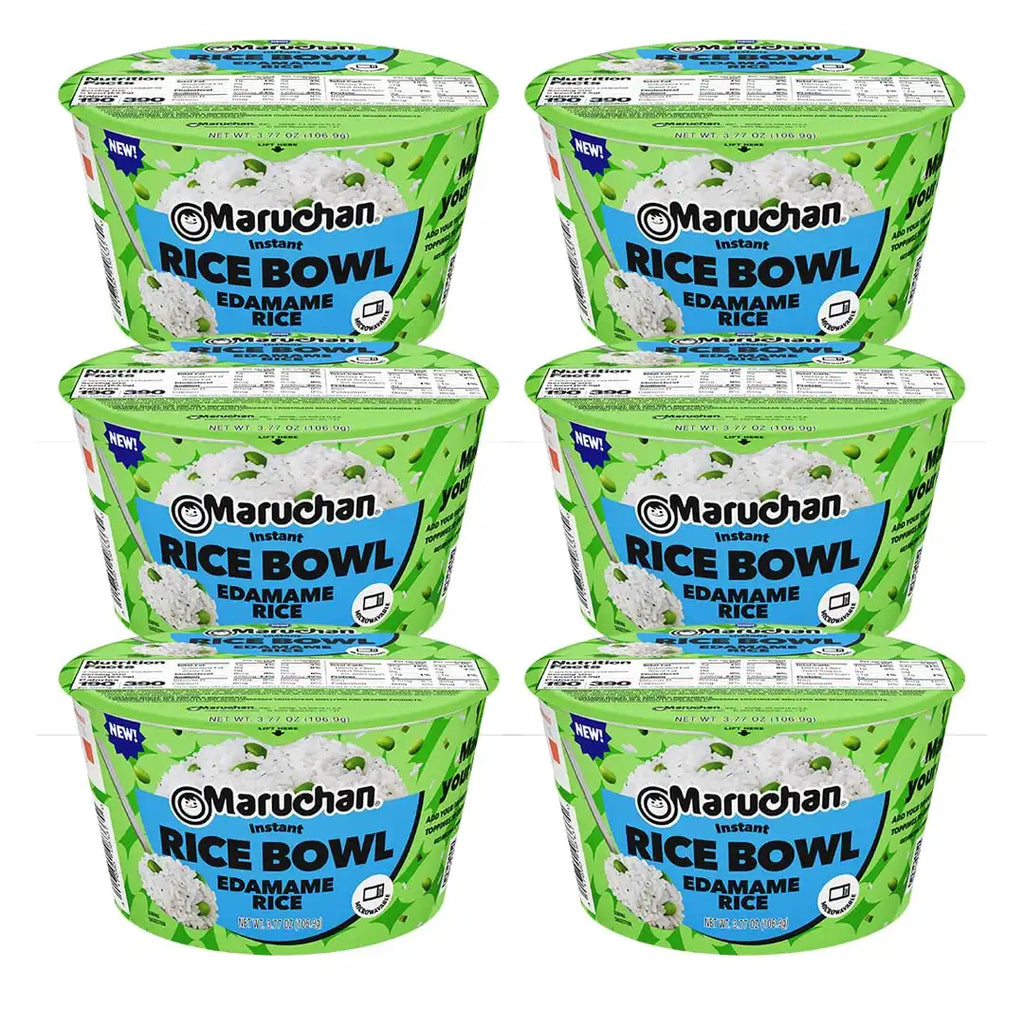 Maruchan Instant Rice Bowl with Edamame – Microwavable Quick & Easy Side Dish or Meal for Kids, Students and Busy Families – 3.77 Oz. (6 Pack)