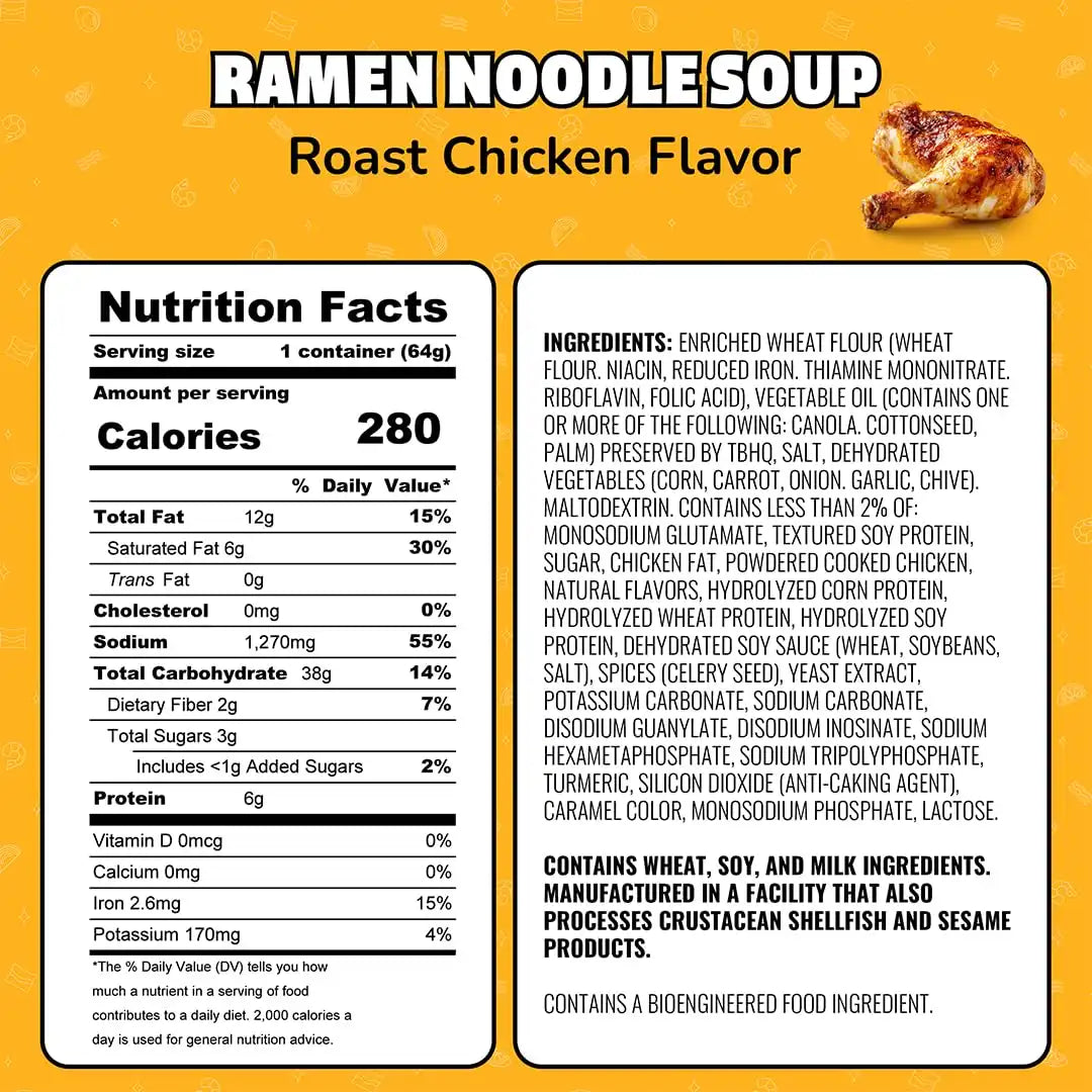 Maruchan Instant Lunch Ramen Noodles, Roast Chicken Flavor – Japanese-Style Instant Noodle Soup, Easy Meal Ready in 3 Minutes – 2.25 Oz., (Pack of 24)