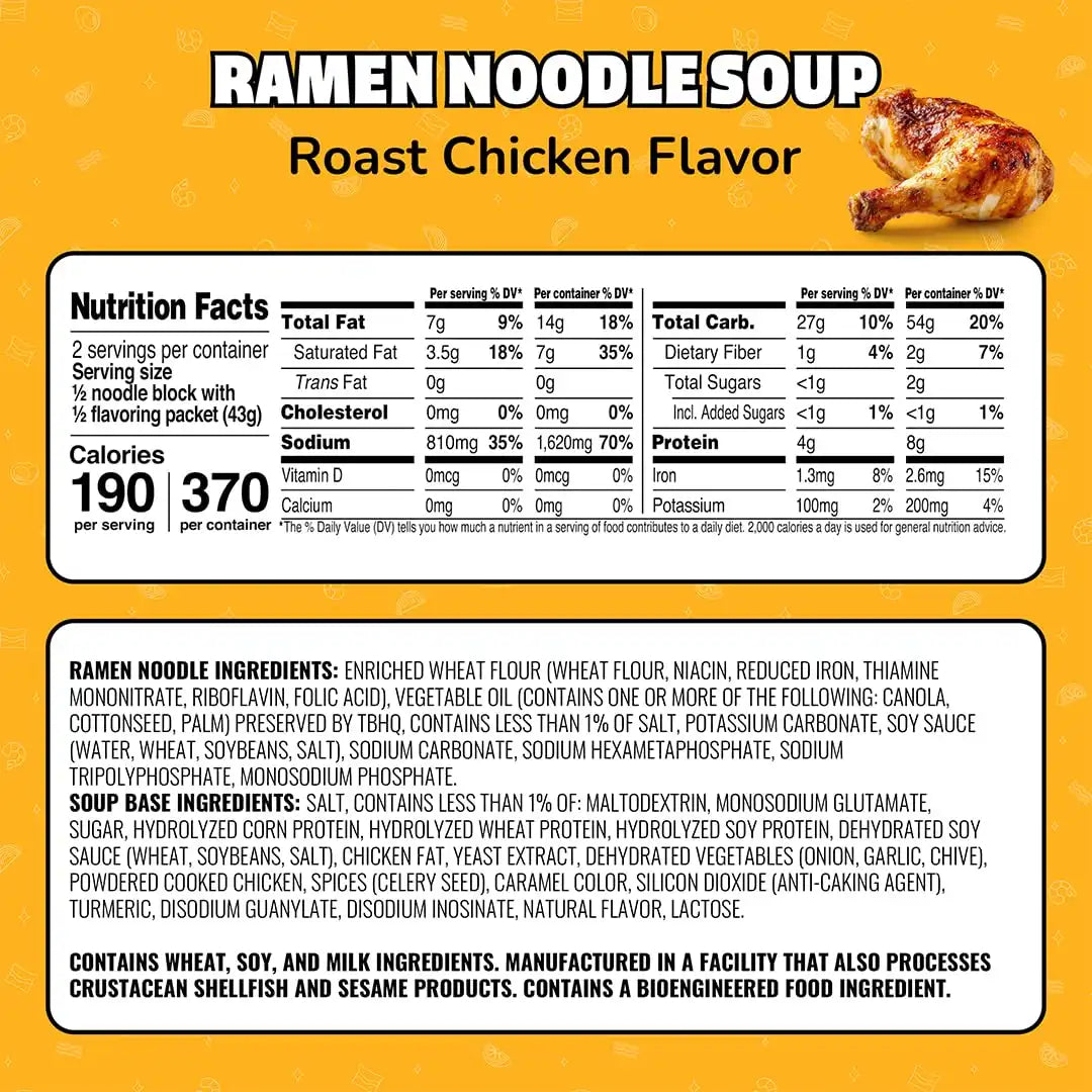 Maruchan Ramen Noodle Soup, Roast Chicken Flavor – Japanese-Style Instant Noodles, Quick & Easy Meal for Students & Busy Families – 3 Oz. (24 Pack)