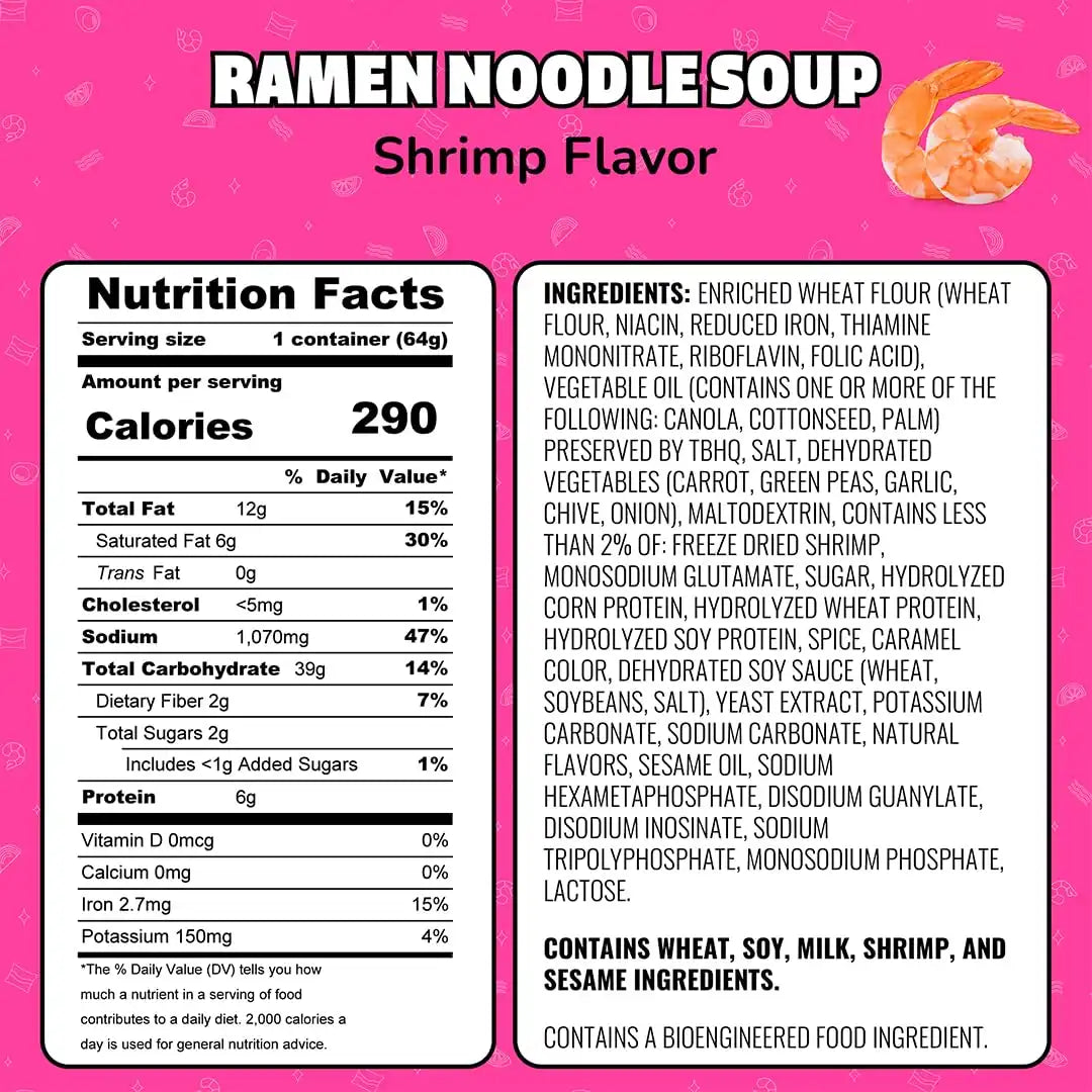 Maruchan Ramen Shrimp Flavor, 2.25 Ounce (Pack of 24)