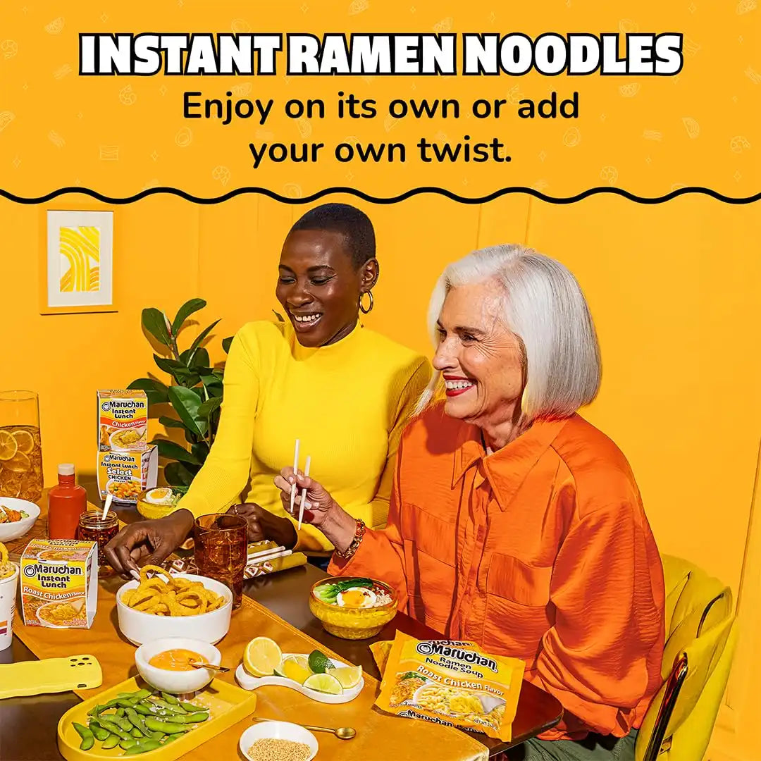 Maruchan Ramen Noodle Soup, Roast Chicken Flavor – Japanese-Style Instant Noodles, Quick & Easy Meal for Students & Busy Families – 3 Oz. (24 Pack)