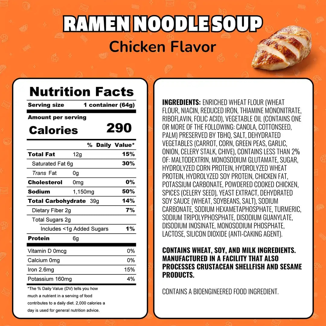 Maruchan Instant Lunch Ramen Noodles, Chicken Flavor – Japanese-Style Instant Noodle Soup, Easy Meal Ready in 3 Minutes – 2.25 Oz. (12 Pack)