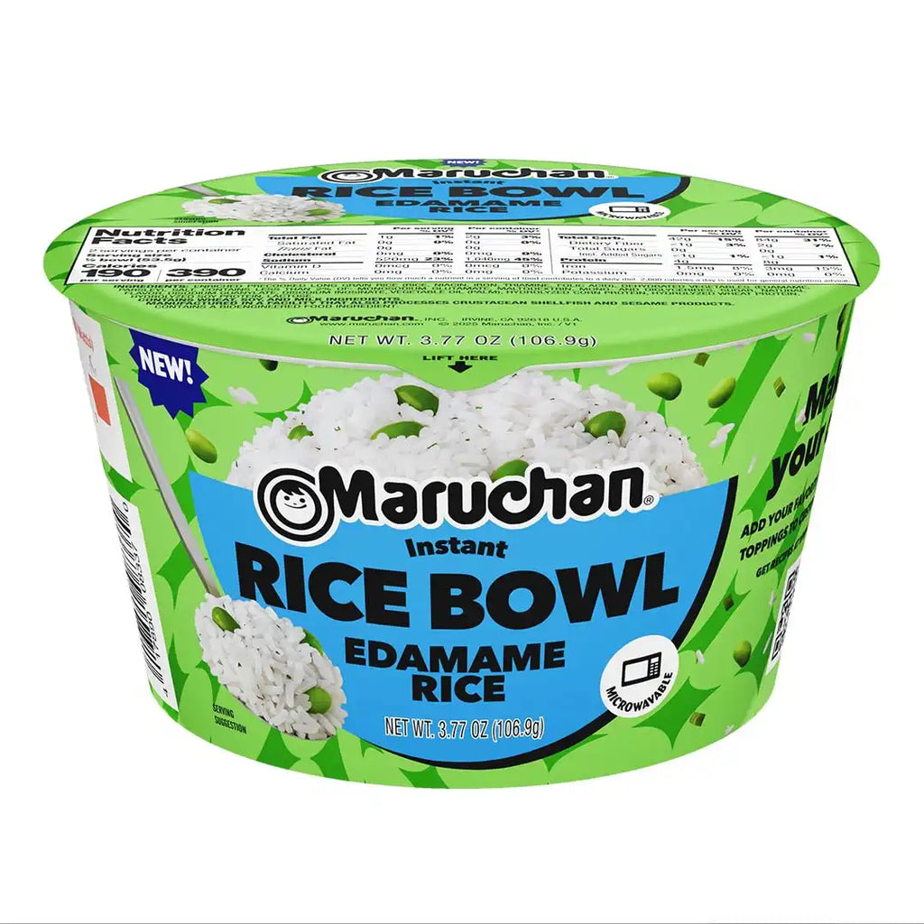 Maruchan Instant Rice Bowl with Edamame – Microwavable Quick & Easy Side Dish or Meal for Kids, Students and Busy Families – 3.77 Oz. (6 Pack)
