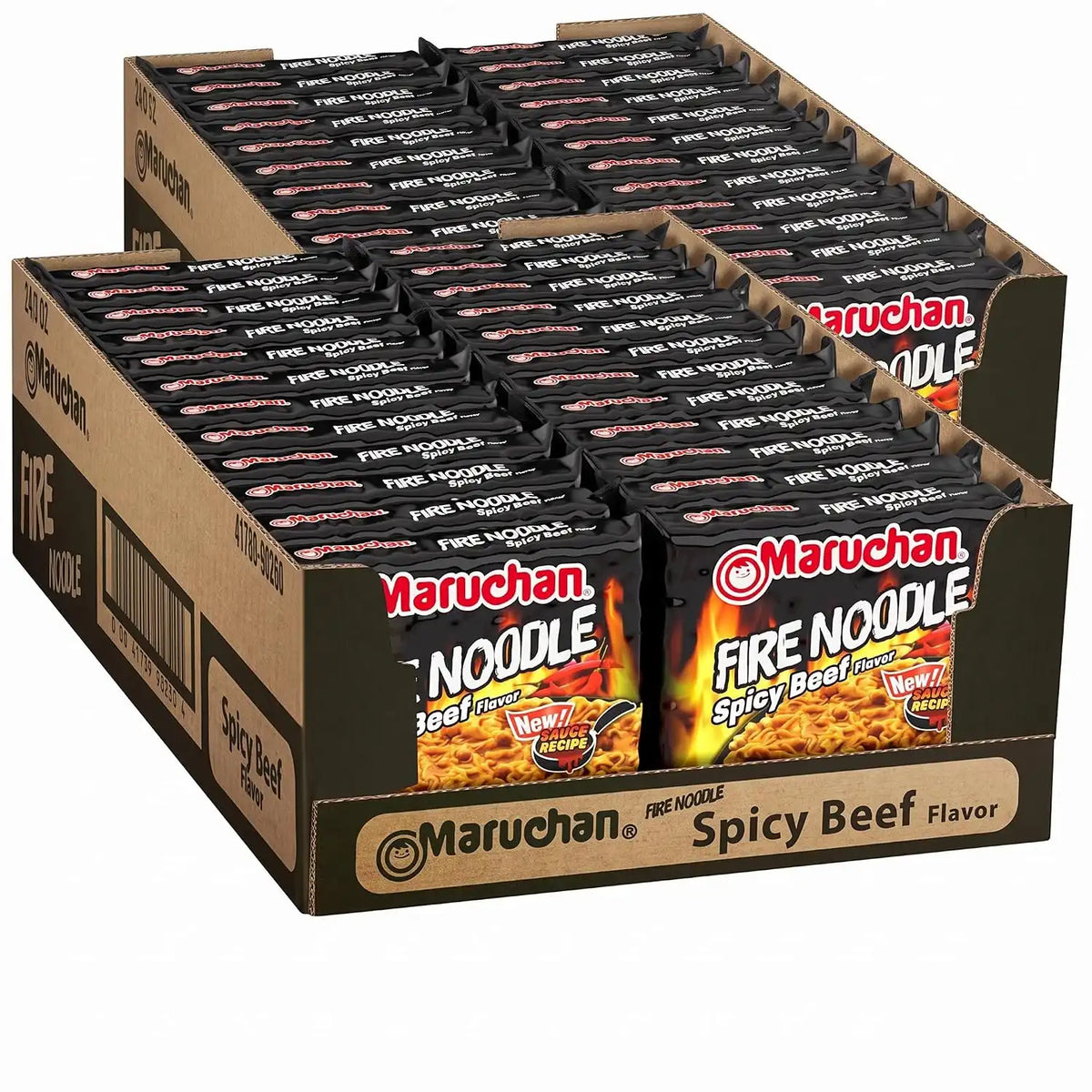 Maruchan Ramen Fire Spicy Beef, Instant Ramen Noodles, Stir Fry Style Noodle, 3 Oz, 22 Count (Pack of 2)