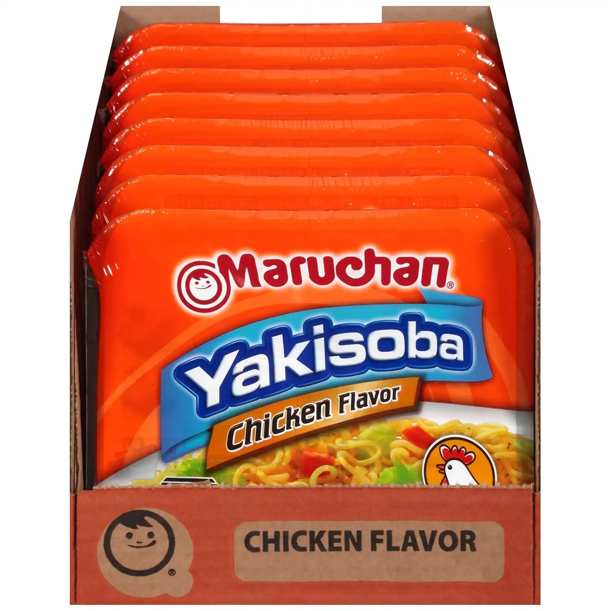 Maruchan Yakisoba, Chicken Flavor – Stir-Fried Japanese Instant Ramen Noodles, High Protein Microwavable Meal – 4 Oz. (Pack of 16)
