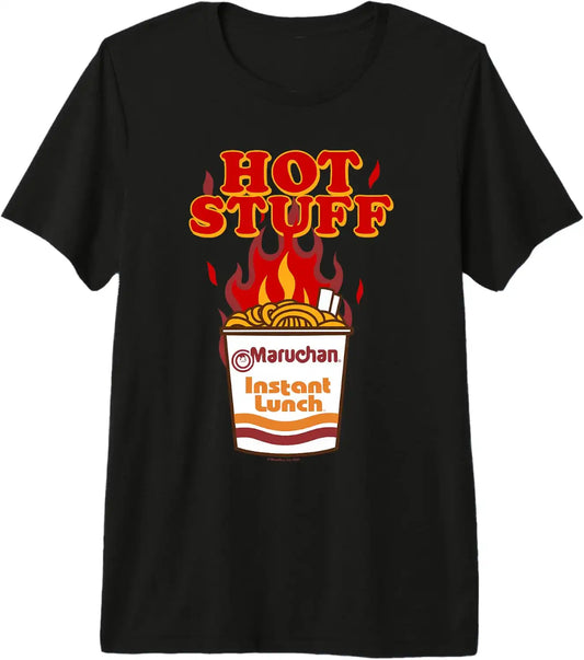 Maruchan Instant Lunch Hot Stuff Flaming Noodles Retro Shot Premium Tri-blend T-Shirt