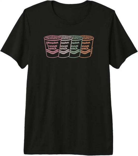Maruchan Instant Lunch Multi Cups Colorful Line Art Premium Tri-blend T-Shirt