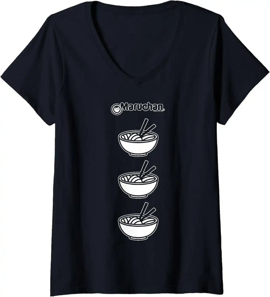 Maruchan Multi Ramen Bowl Iconic Logo V-Neck T-Shirt