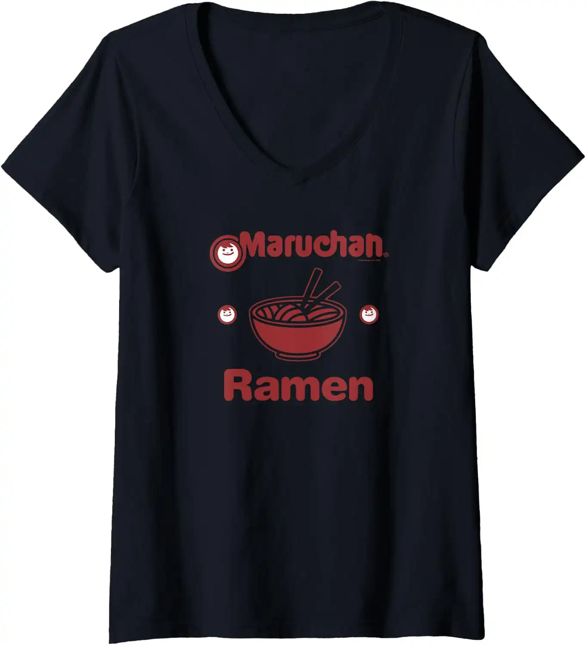 Maruchan Instant Lunch Classic Reman Bowl Logo V-Neck T-Shirt