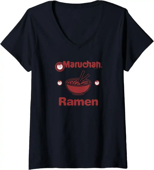 Maruchan Instant Lunch Classic Reman Bowl Logo V-Neck T-Shirt
