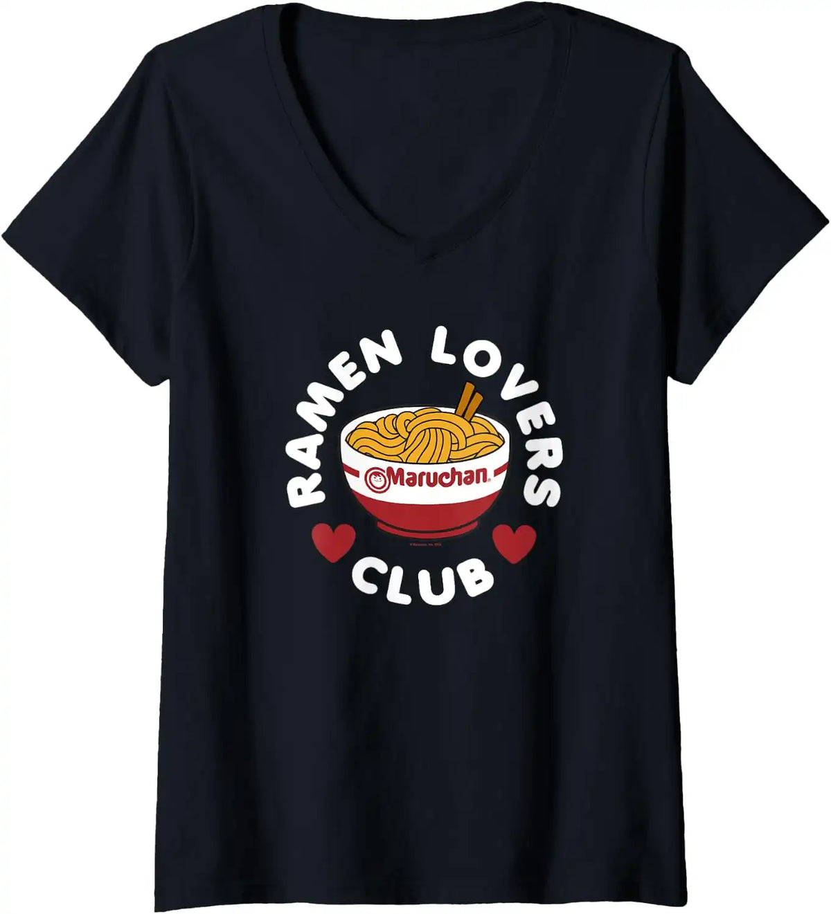 Maruchan Instant Lunch Ramen Lovers Club Cute Logo V-Neck T-Shirt