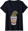 Womens Maruchan Instant Lunch Ramen Cup Noodle Wave Logo V-Neck T-Shirt