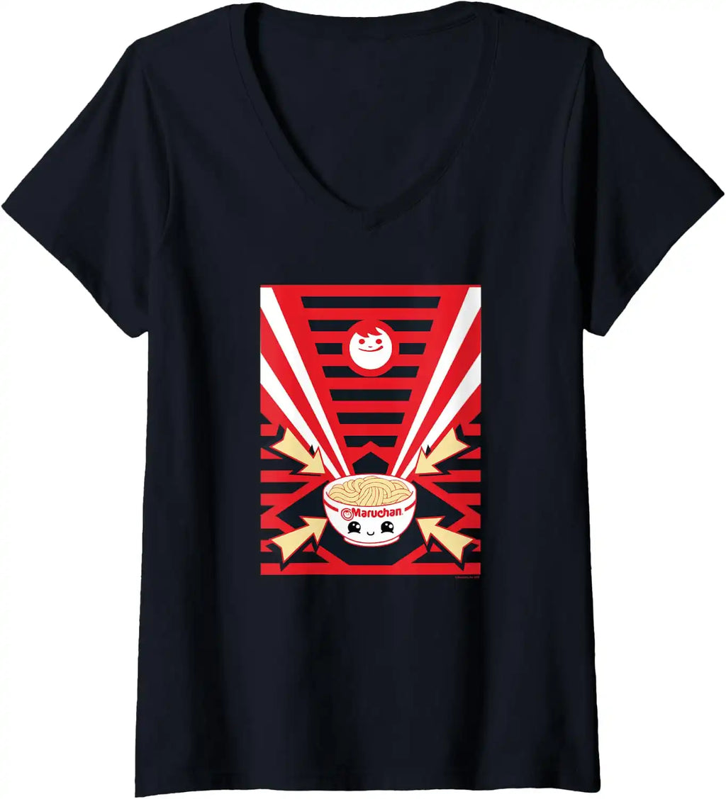 Maruchan Instant Lunch Super Cute Ramen Bowl Poster V-Neck T-Shirt