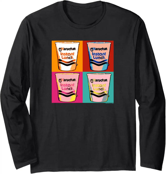 Maruchan Instant Lunch Ramen Cups Pop Art Painting Long Sleeve T-Shirt