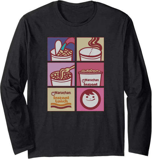 Maruchan Instant Lunch Boxed Up Cooking Instructions Panel Long Sleeve T-Shirt