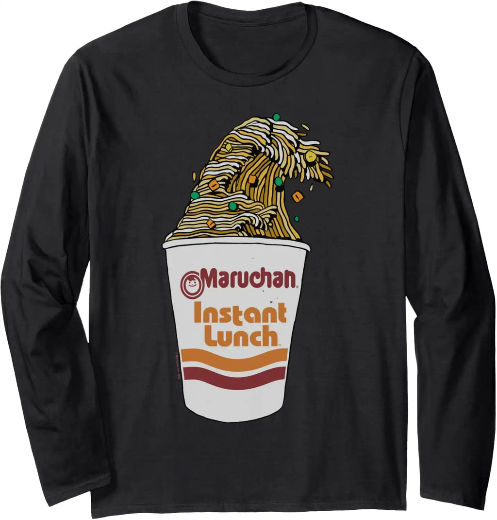 Maruchan Instant Lunch Ramen Cup Noodle Wave Logo Long Sleeve T-Shirt