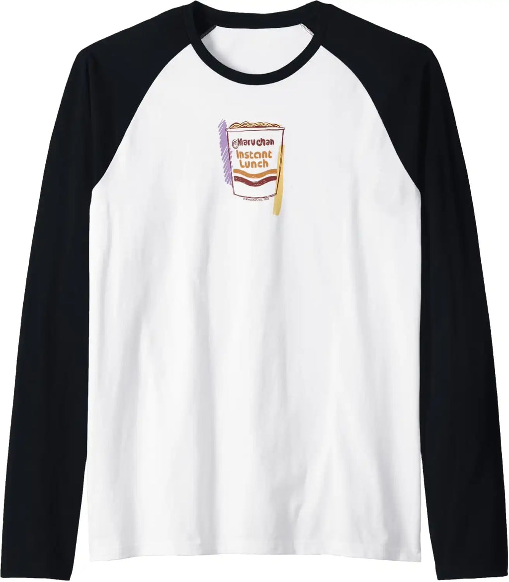 Maruchan Instant Lunch Logo Sketch Raglan Baseball Tee