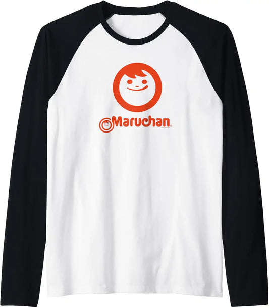 Maruchan Instant Lunch Classic Happy Face Vintage Logo Raglan Baseball Tee