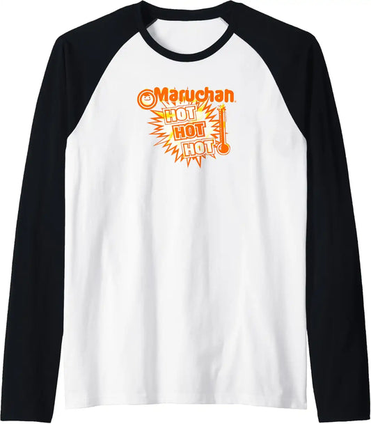 Maruchan Instant Lunch Hot Hot Hot Thermometer Logo Raglan Baseball Tee