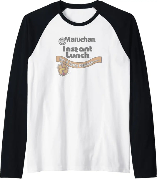 Maruchan Instant Lunch Hot & Spicy Chicken Flavor Logo Raglan Baseball Tee