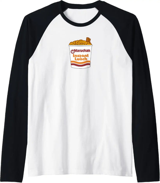 Maruchan Ramen Noodle Cup With Chop Sticks Raglan Baseball Tee