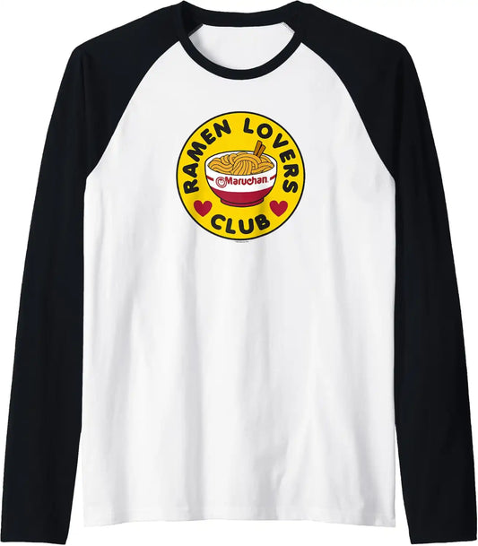 Maruchan Instant Lunch Ramen Lovers Club Bowl Logo Raglan Baseball Tee