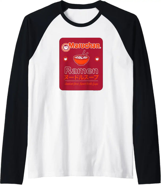 Maruchan Americans Finest Ramen Noodle Soup Card Logo Raglan Baseball Tee