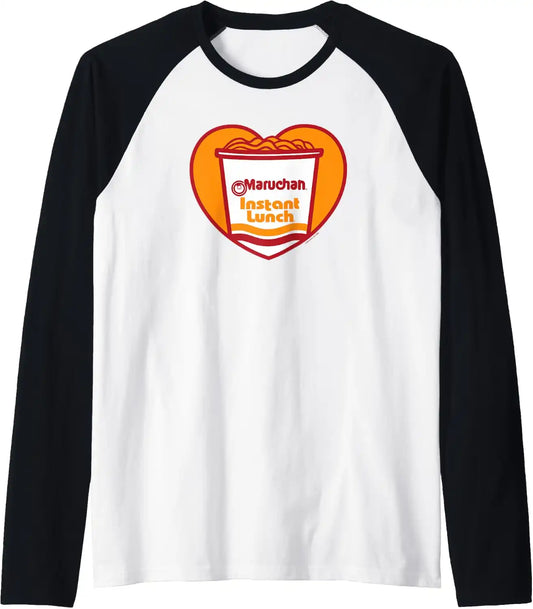 Maruchan Heart Instant Lunch Ramen Soup Cup Raglan Baseball Tee