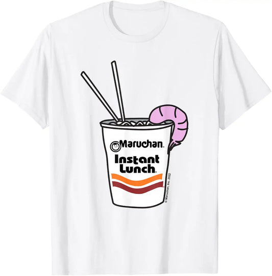 Maruchan Instant Lunch Ramen Cup Drawing Shrimp Logo T-Shirt