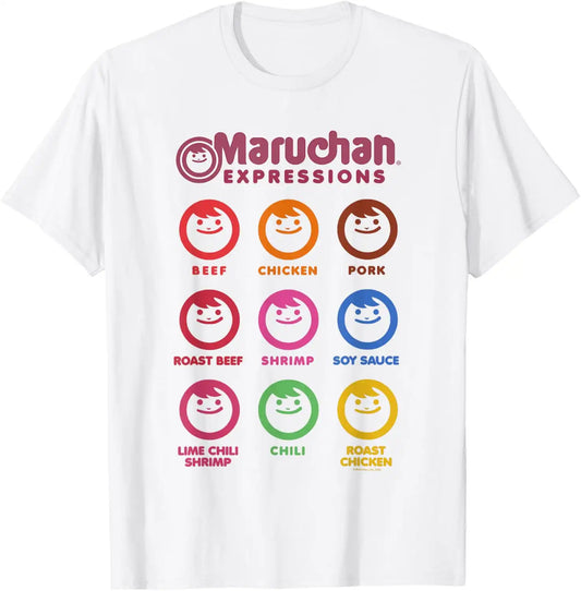 Maruchan Expressions Multiple Flavors & Colors Collage T-Shirt