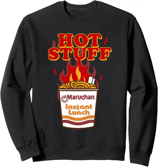 Maruchan Instant Lunch Hot Stuff Flaming Noodles Retro Shot Sweatshirt
