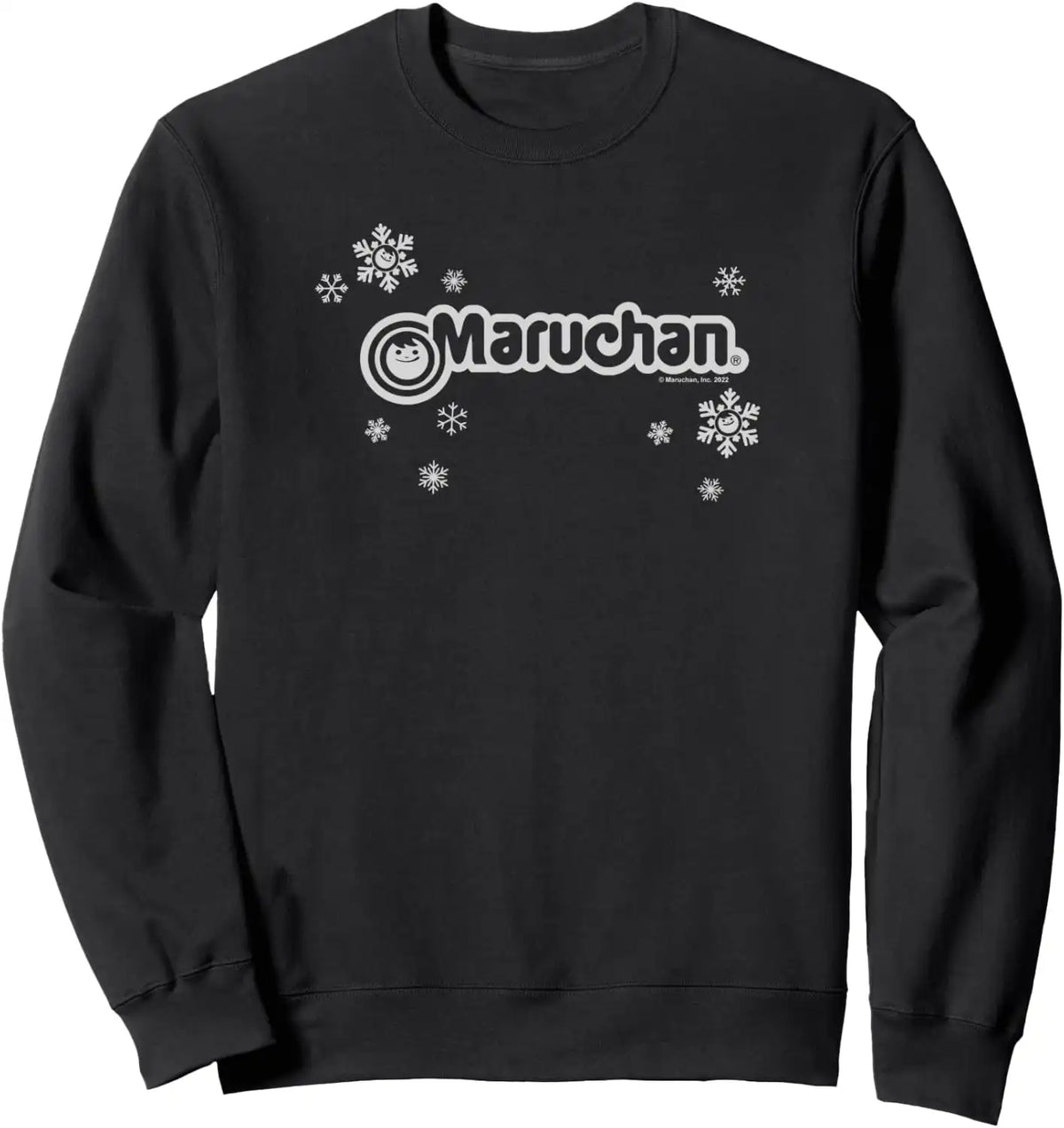 Maruchan Instant Lunch Christmas Snow Flakes Holiday Logo Sweatshirt