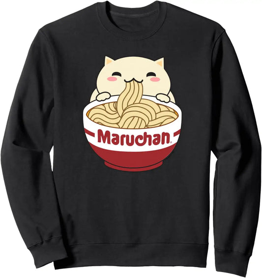 Maruchan Instant Lunch Cute Cat Ramen Bowl Logo Sweatshirt
