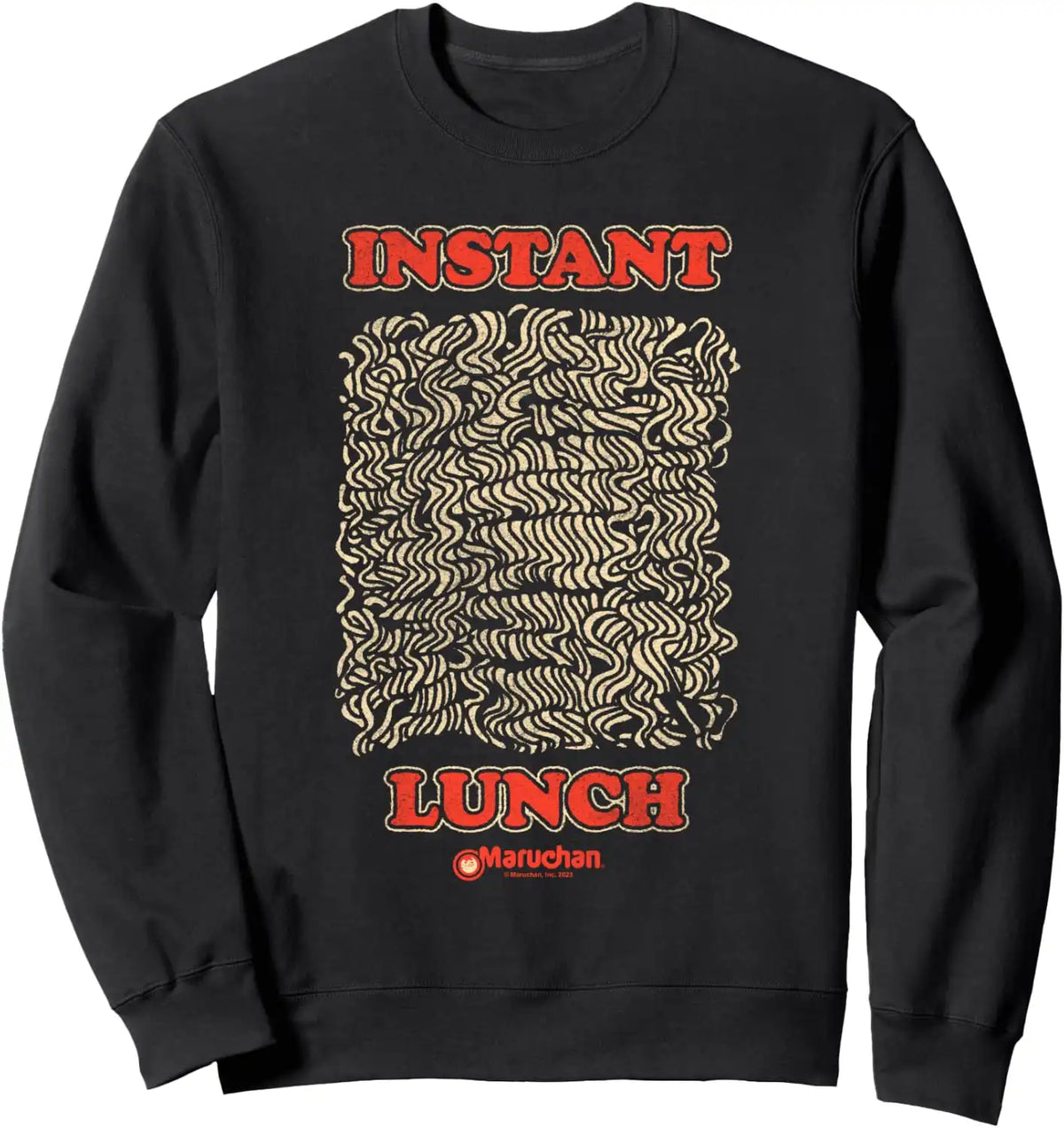 Maruchan Instant Lunch Uncooked Pasta Distressed Portrait Sweatshirt