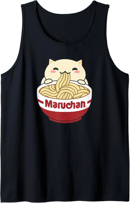 Maruchan Instant Lunch Cute Cat Ramen Bowl Logo Tank Top