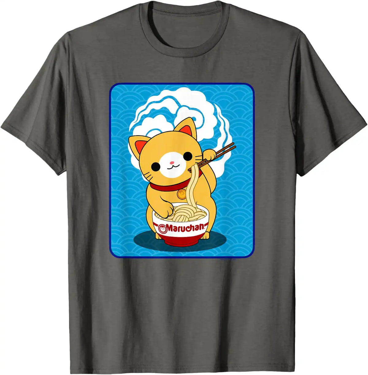 Maruchan Cat Eating Ramen Noodles T-Shirt