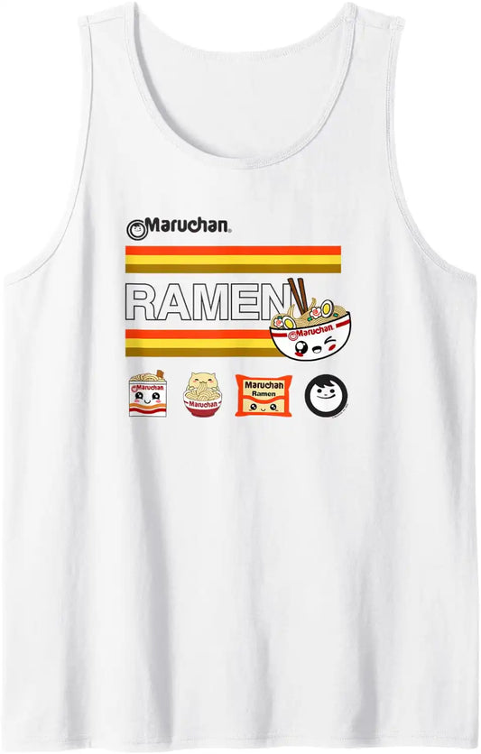 Maruchan Ramen Cute Anime Faces Logo Tank Top
