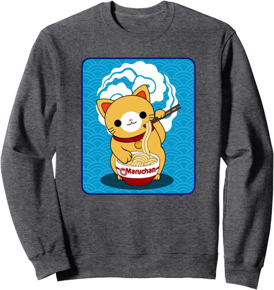 Maruchan Cat Eating Ramen Noodles Sweatshirt