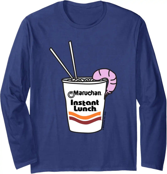Maruchan Instant Lunch Ramen Cup Drawing Shrimp Logo Long Sleeve T-Shirt