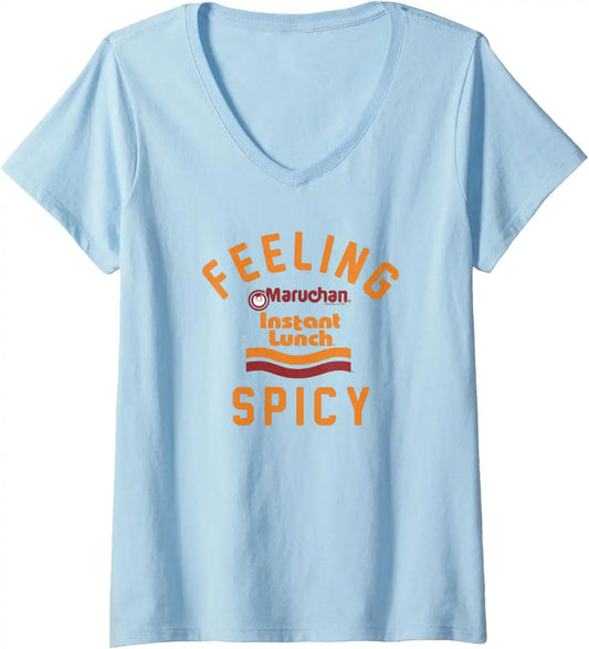 Maruchan Feeling Spicy Instant Lunch Logo V-Neck T-Shirt