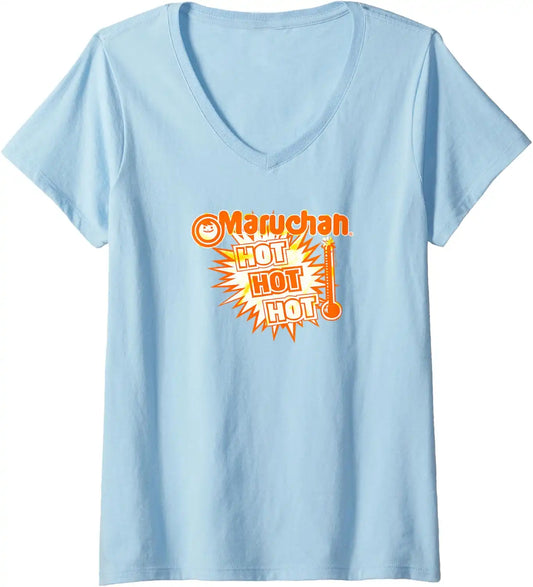 Maruchan Instant Lunch Hot Hot Hot Thermometer Logo V-Neck T-Shirt
