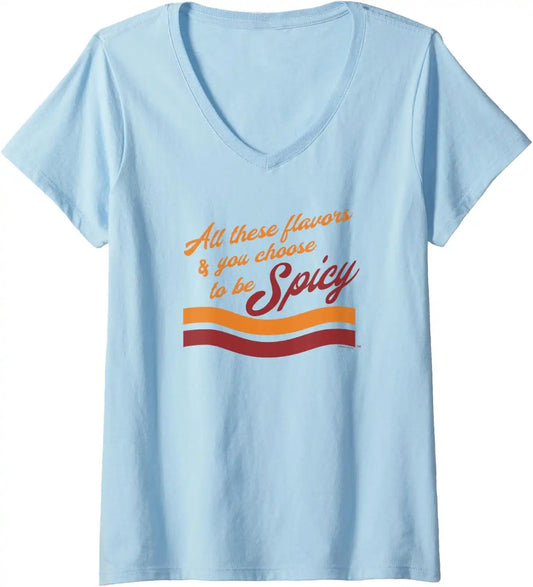 Maruchan Choose To Be Spicy Humor V-Neck T-Shirt