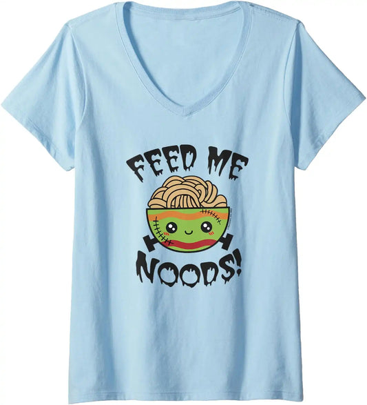 Maruchan Feed Me Noods Halloween Frankenstein Bowl V-Neck T-Shirt