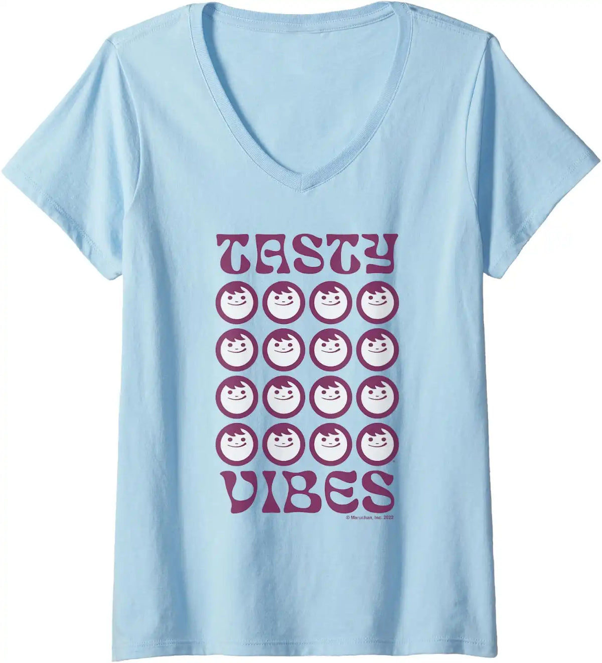 Maruchan Instant Lunch Groovy Tasty Vibes Grid Logo V-Neck T-Shirt