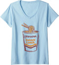 Womens Maruchan Instant Lunch Ramen Cup Art Logo V-Neck T-Shirt