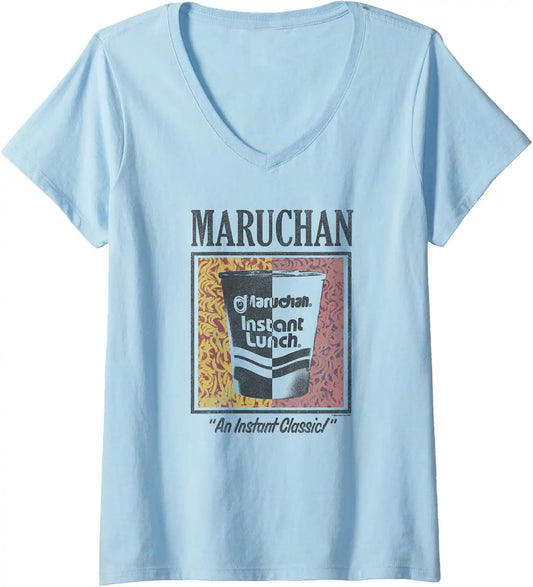 Maruchan Instant Lunch An Instant Classic! Art Pop Logo V-Neck T-Shirt