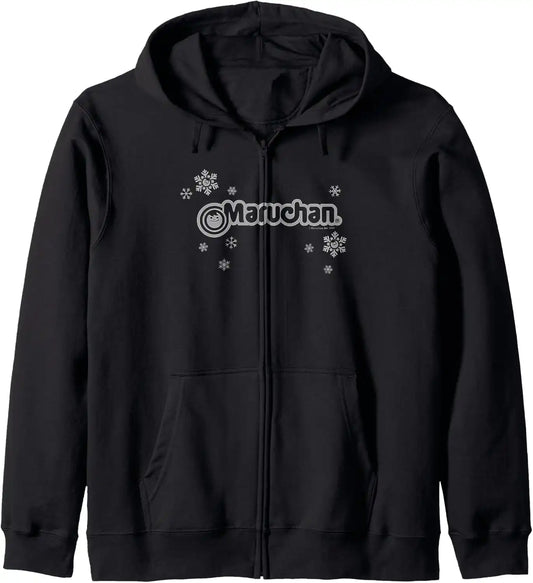 Maruchan Instant Lunch Christmas Snow Flakes Holiday Logo Zip Hoodie